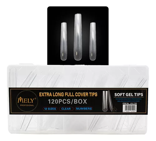 soft gel tips extra long full cover tips